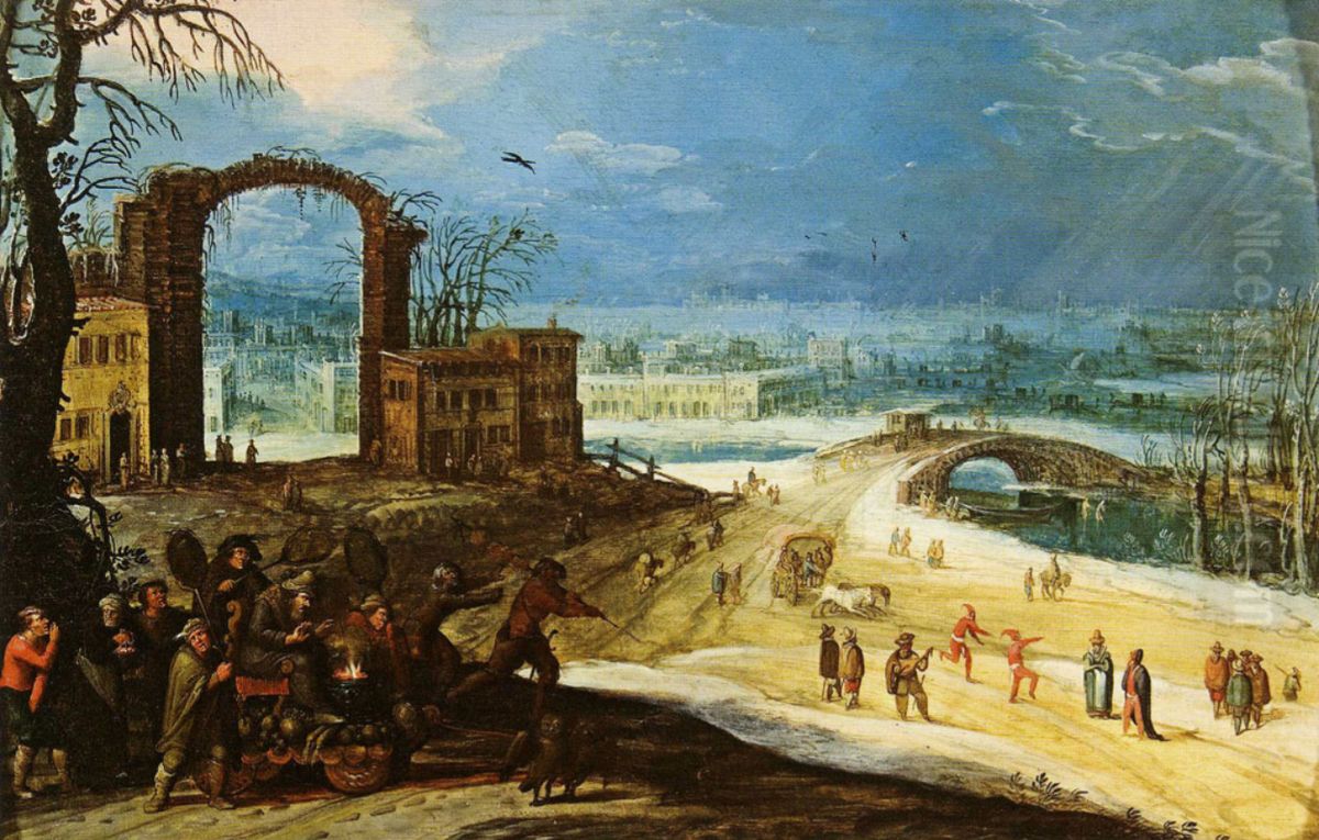 Triumph of Winter Oil Painting by Louis de Caullery