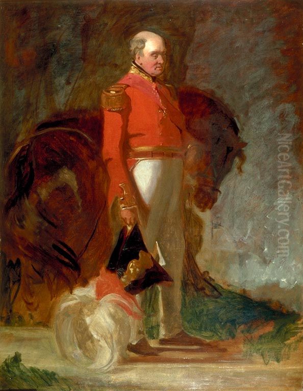 Rowland Hill, 1st Viscount Hill (1772-1842), General Oil Painting by John Prescott Knight