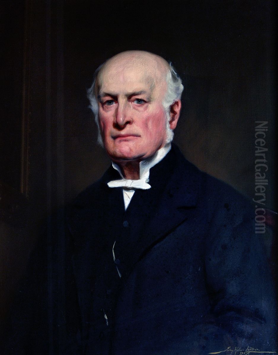 Canon Charles Theobald (b.1831) Oil Painting by John St Helier Lander
