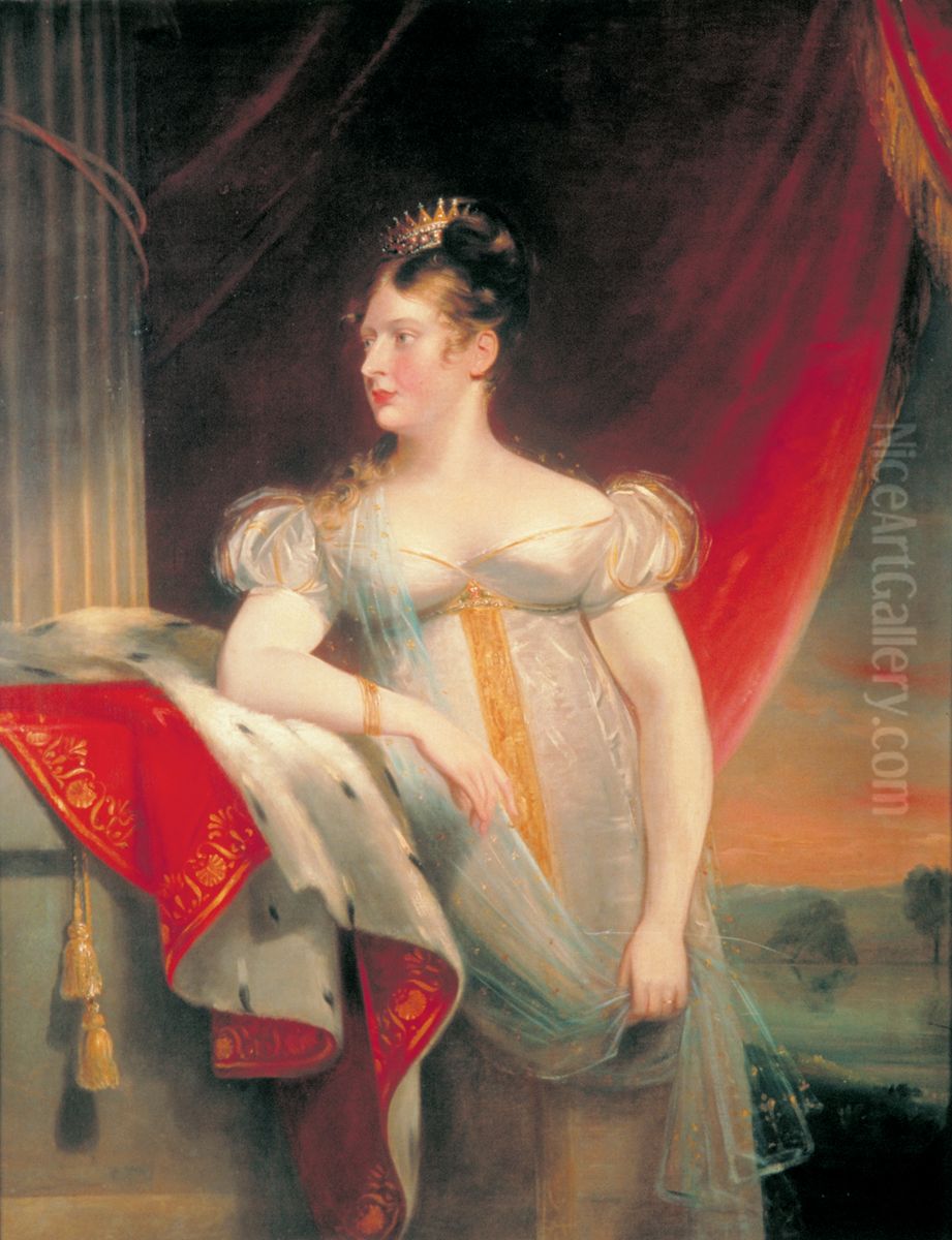 Princess Charlotte (1796-1817), Daughter of Queen Caroline and George IV Oil Painting by James Lonsdale