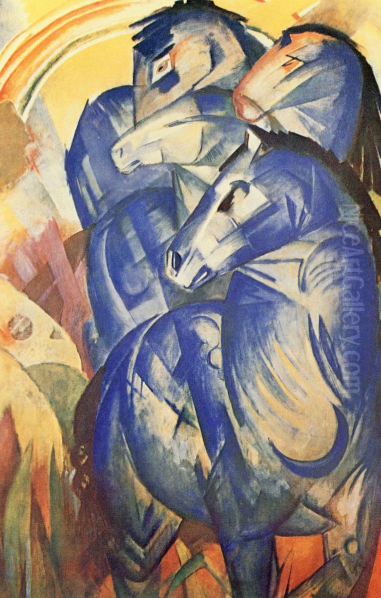 Der Turm der blauen Pferde Oil Painting by Franz Marc