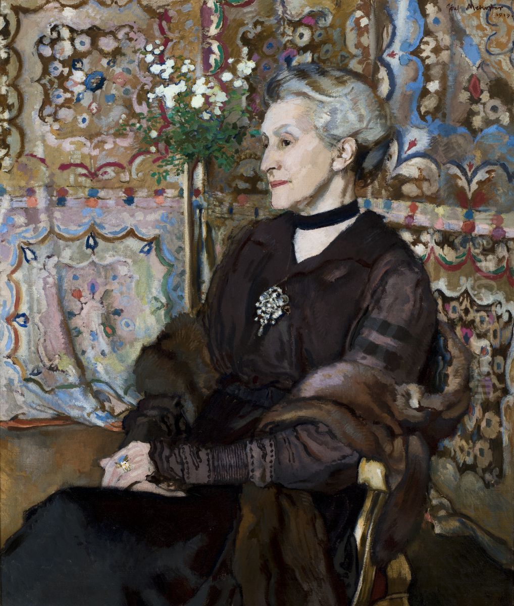 Portrait of Celina Sarowa Oil Painting by Jozef Mehoffer