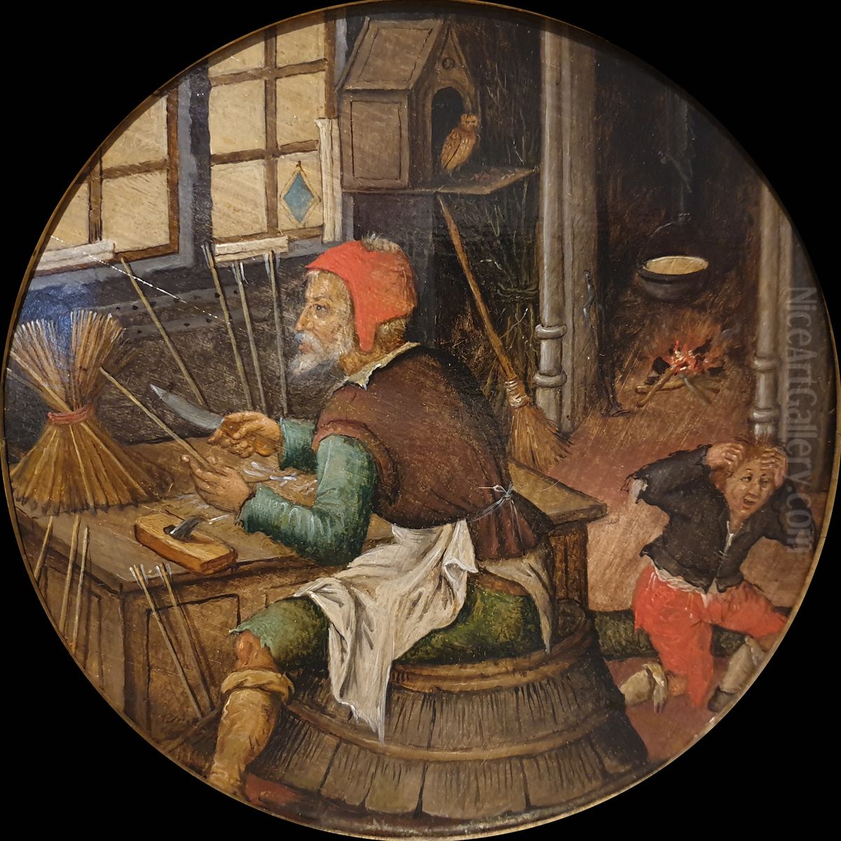 The arrow carver Oil Painting by Pieter Brueghel the Younger