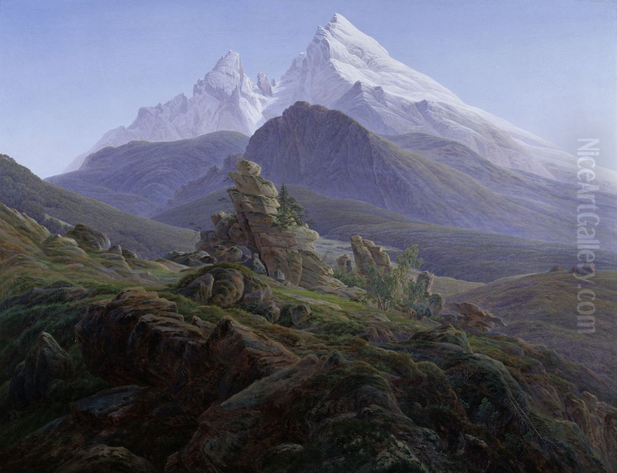 The Watzmann Oil Painting by Caspar David Friedrich