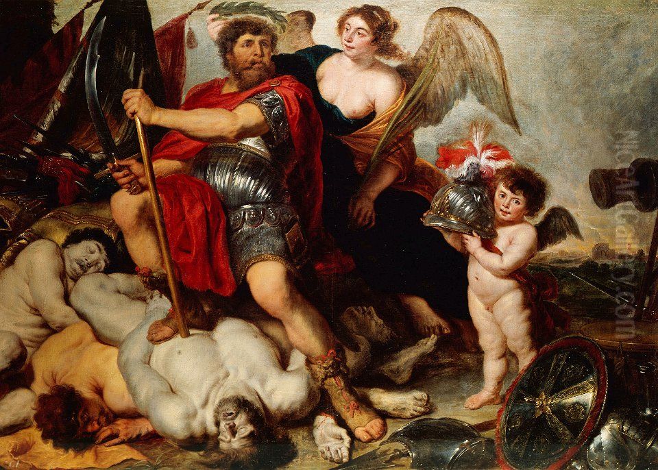 Coronation of the Hero by Victoria Oil Painting by Cornelis De Vos