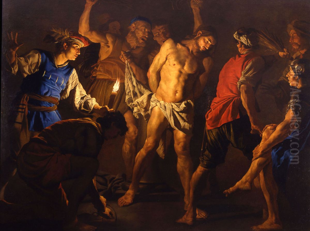 Flagellation of Christ Oil Painting by Matthias Stom