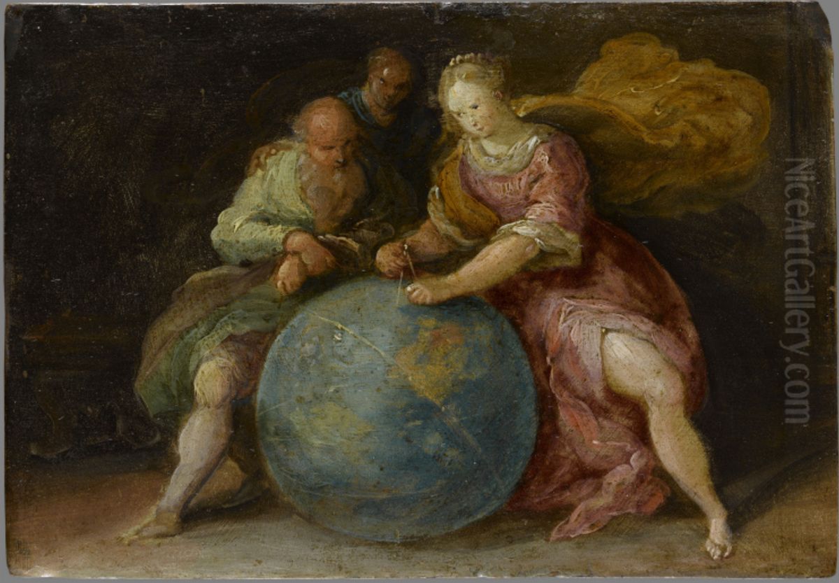 Time and Fortune dominating the world Oil Painting by Frans Francken the Younger