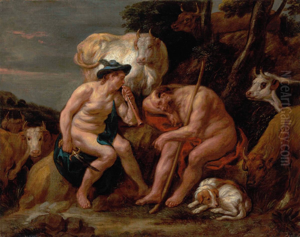 Mercury and Argus Oil Painting by Jacob Jordaens