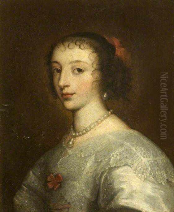 Henrietta Maria (1609-1669) (after Anthony van Dyck) Oil Painting by Sir Anthony Van Dyck