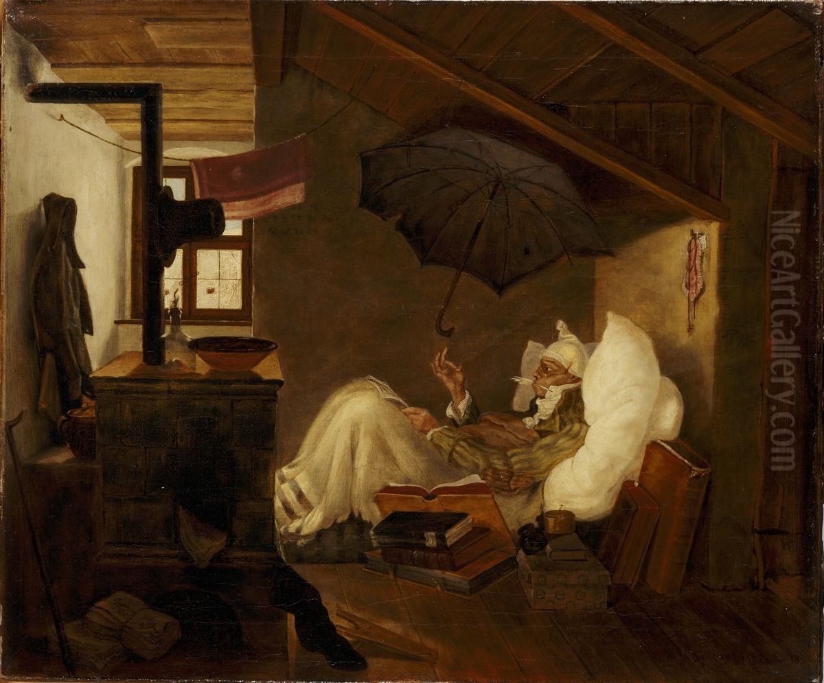 Der arme Poet Oil Painting by Carl Spitzweg
