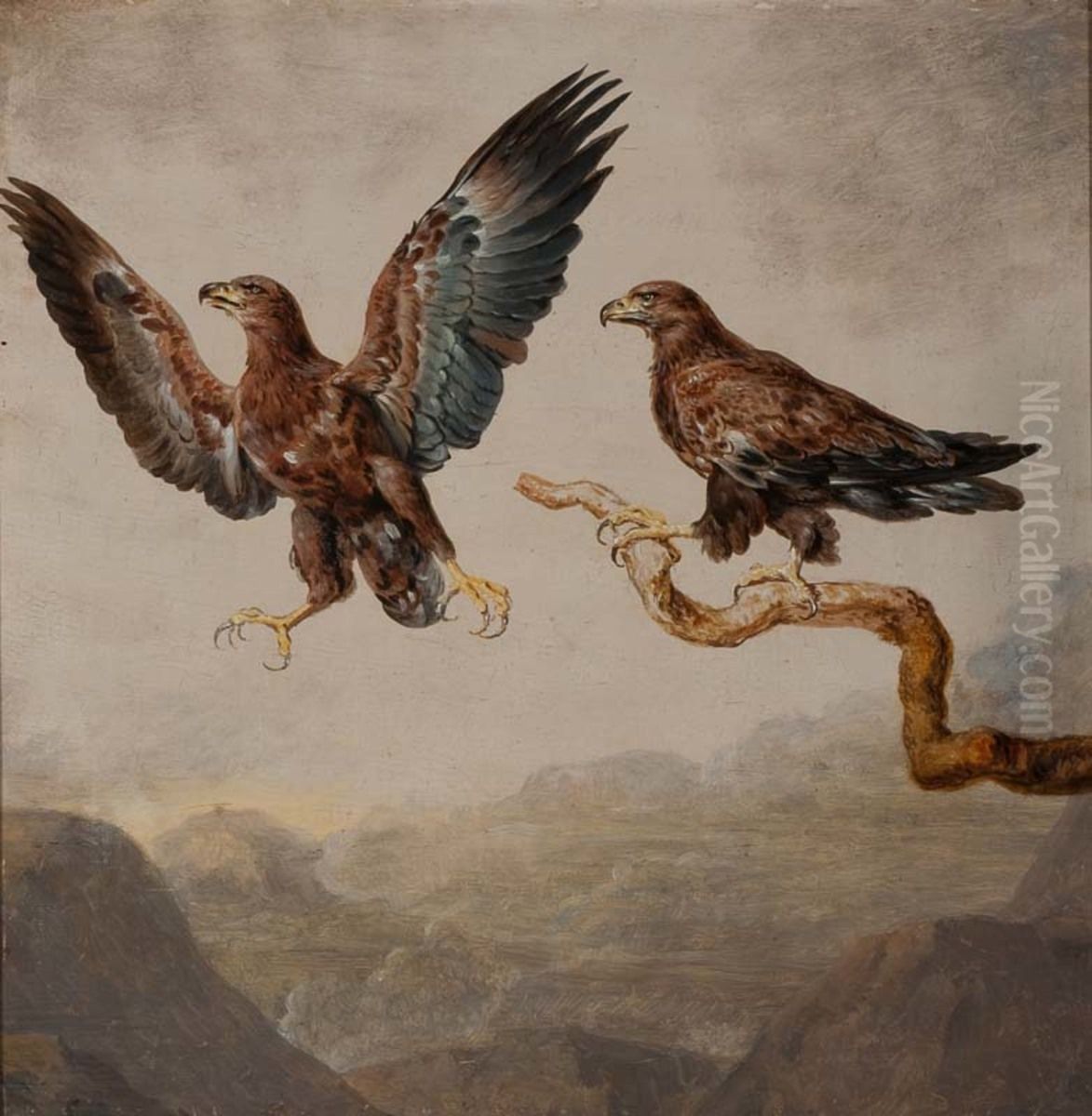 Adler (Idyllen-Zyklus) Oil Painting by Johann Heinrich Wilhelm Tischbein I