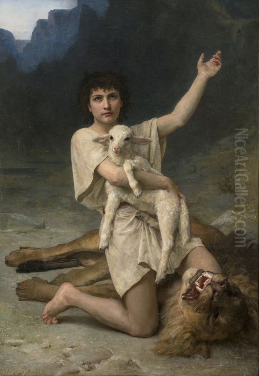 The Shepherd David Oil Painting by Elizabeth Jane Gardner