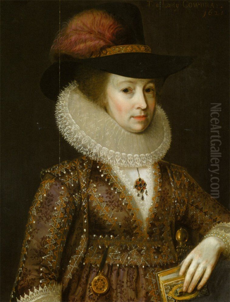 Portrait of Lady Cowdray Oil Painting by Adam de Colone