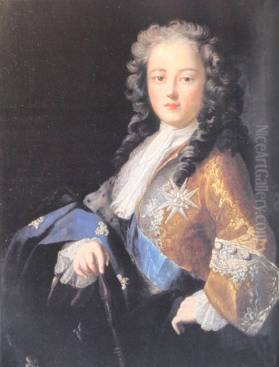 Portrait de Louis XV, roi de France (1710-1774), represente jeune Oil Painting by Rosalba Carriera