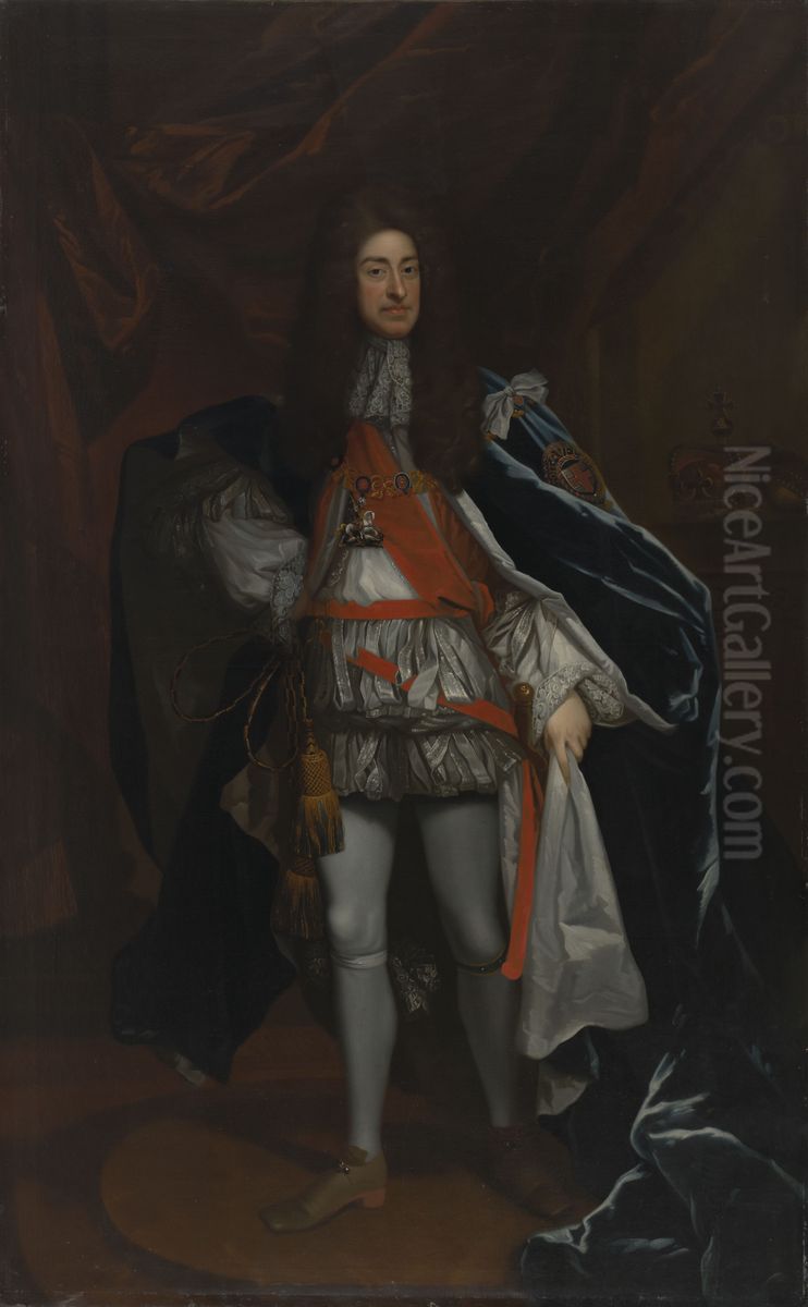 King James II (1633-1701) Oil Painting by Godfrey Kneller