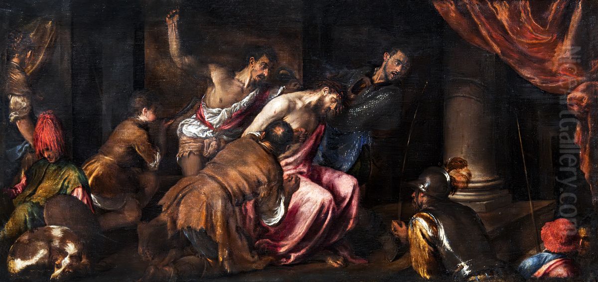 The Mocking of Christ Oil Painting by Jacopo Bassano