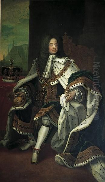 George I (1660-1727) Oil Painting by Godfrey Knellerand workshop