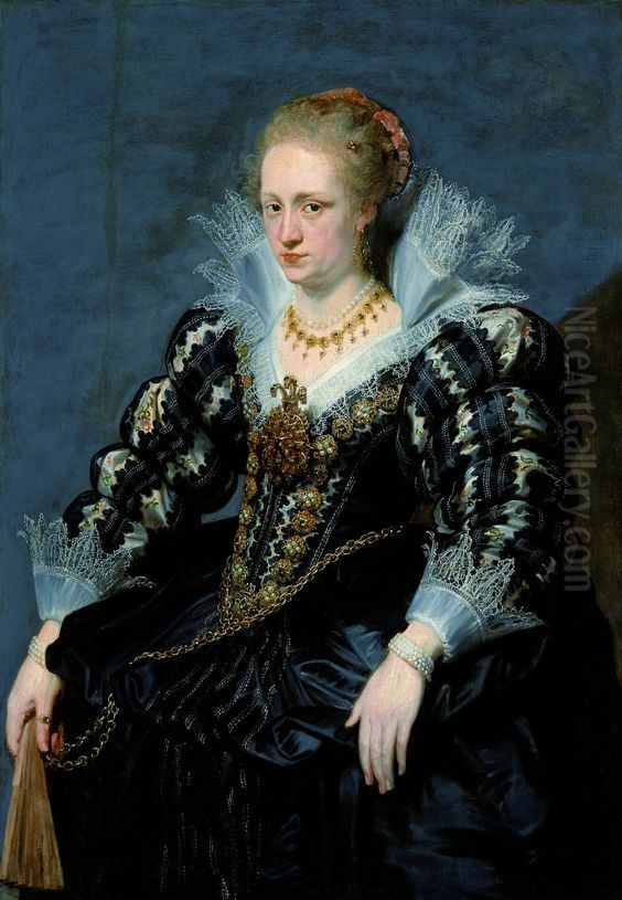 Portret Jacqueline de Caestre Oil Painting by (studio of) Rubens, Peter Paul