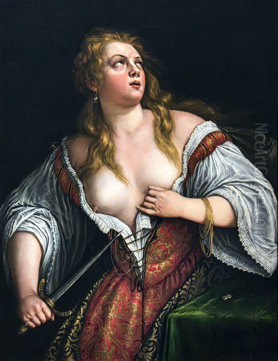 Lucretia Oil Painting by Leandro Bassano
