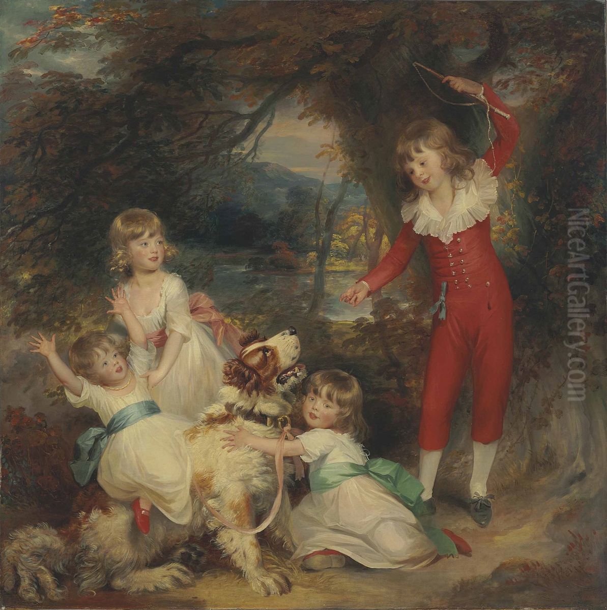 The Dashwood Children Oil Painting by William Beechey