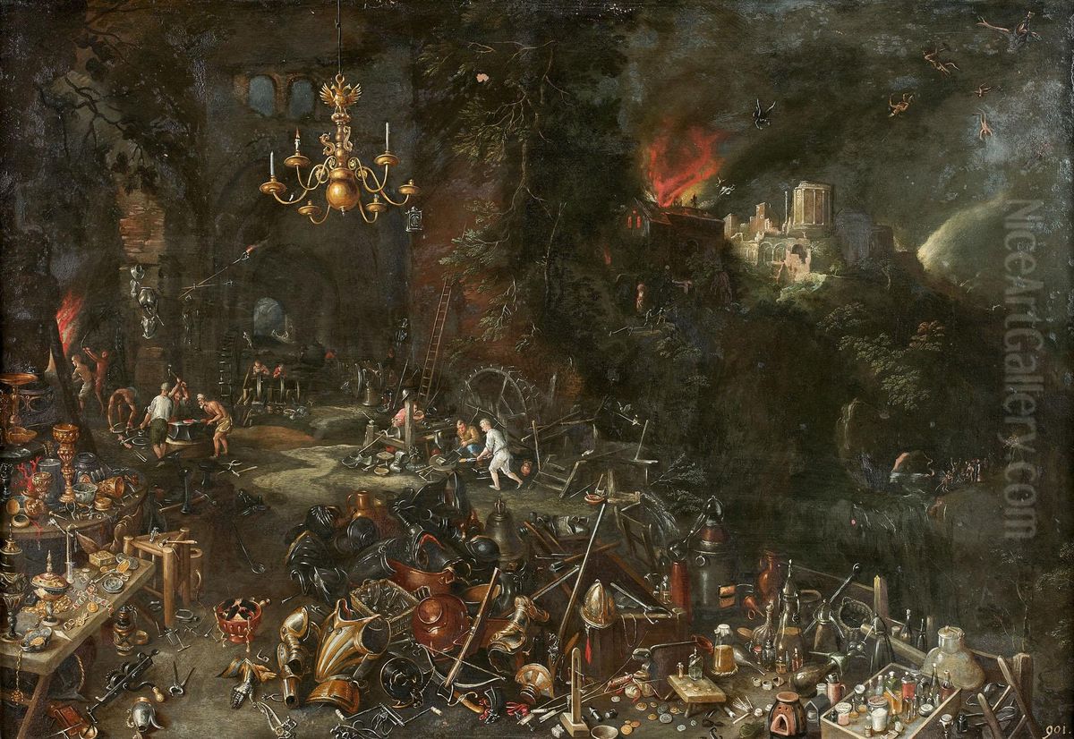 Fire (The Four Elements) Oil Painting by Jan Brueghel the Younger