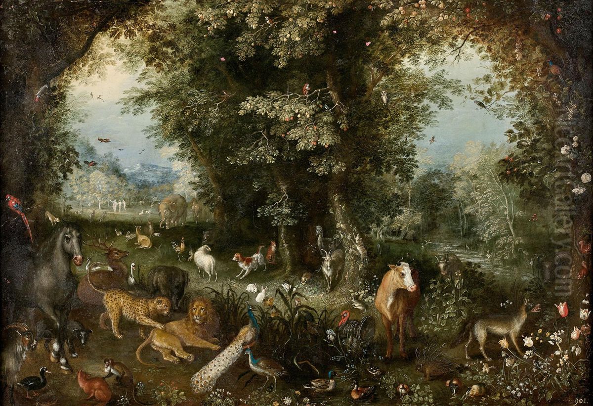 Earth (The Four Elements) Oil Painting by Jan Brueghel the Younger