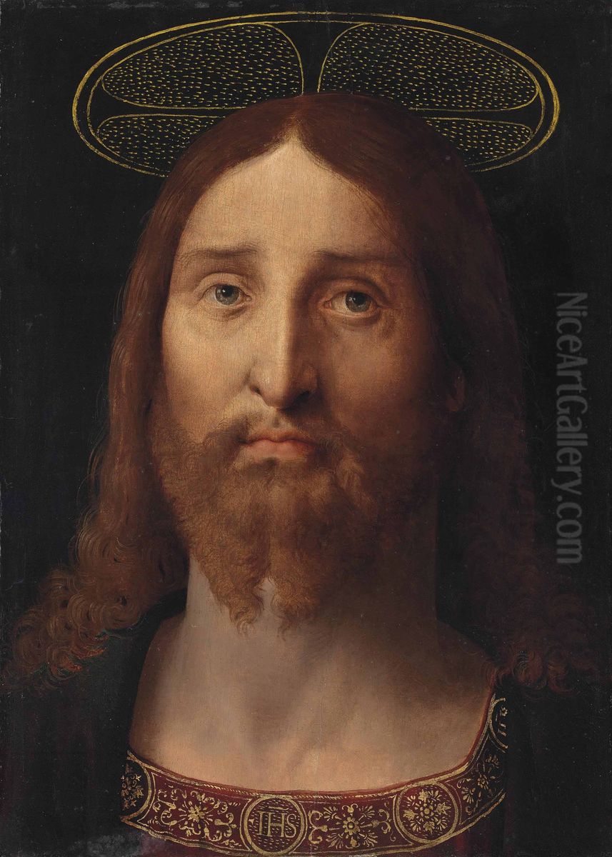 Head of Christ (Salvator Mundi) Oil Painting by Jacopo de' Barbari