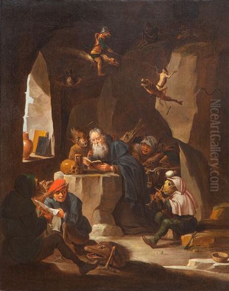 The Temptation of Saint Anthony the Hermit Oil Painting by David Ryckaert III