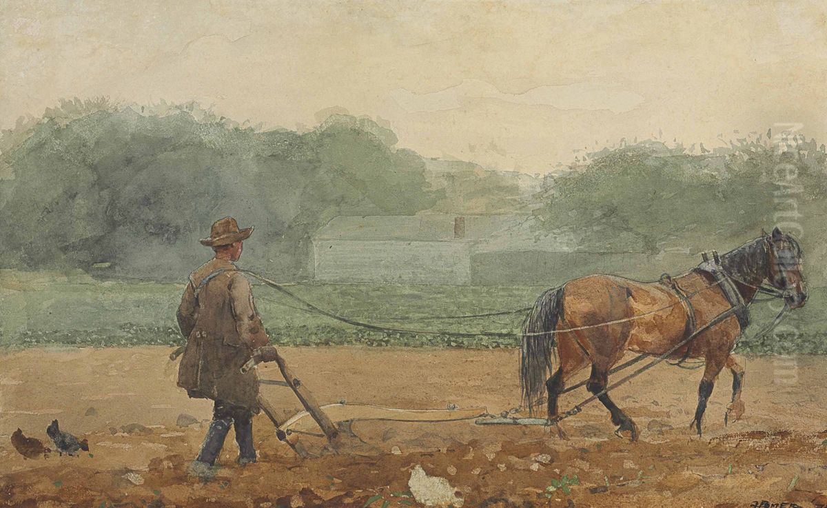 The Plowman Oil Painting by Winslow Homer