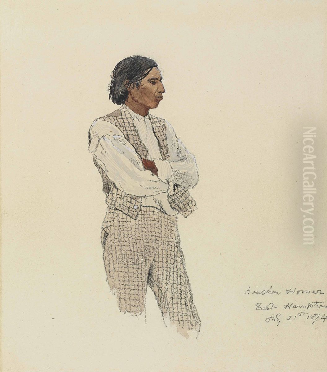 David Pharoah, The Last of the Montauks Oil Painting by Winslow Homer