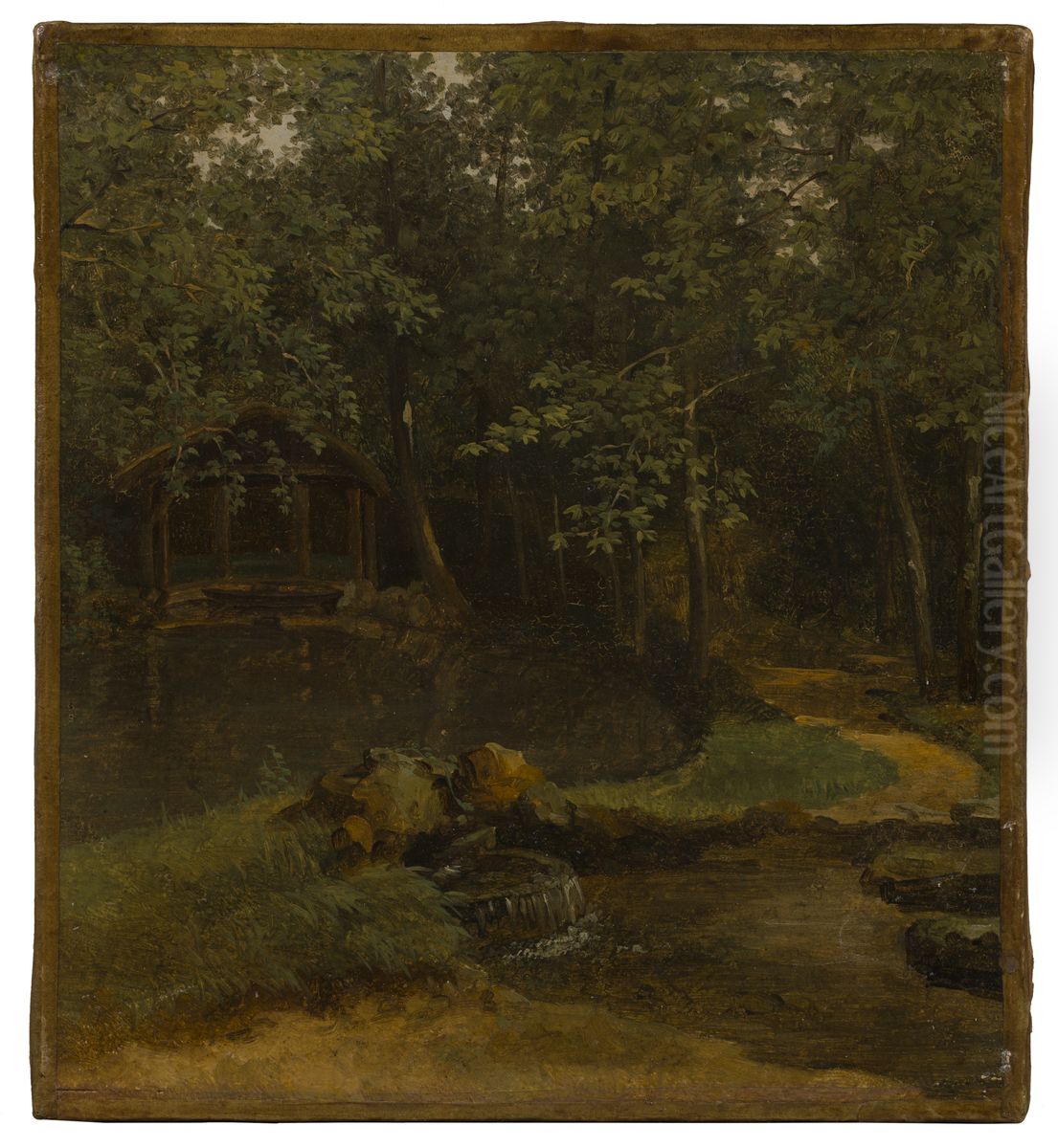 Vy fran Villa Borghese i Rom Oil Painting by Pierre-Athanase Chauvin