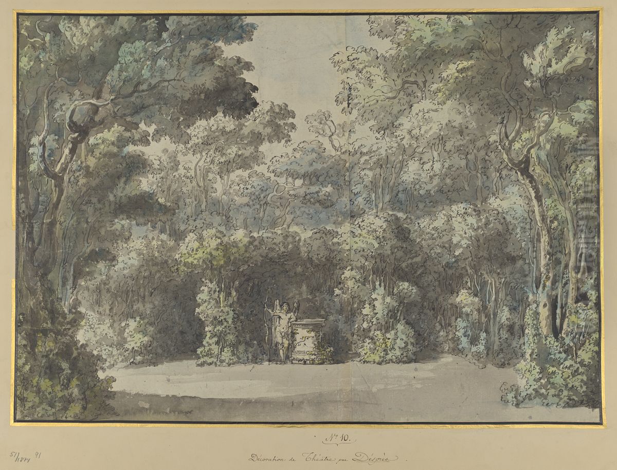 En skog av rosor helgad at Hymen och Amor, scenbild till 