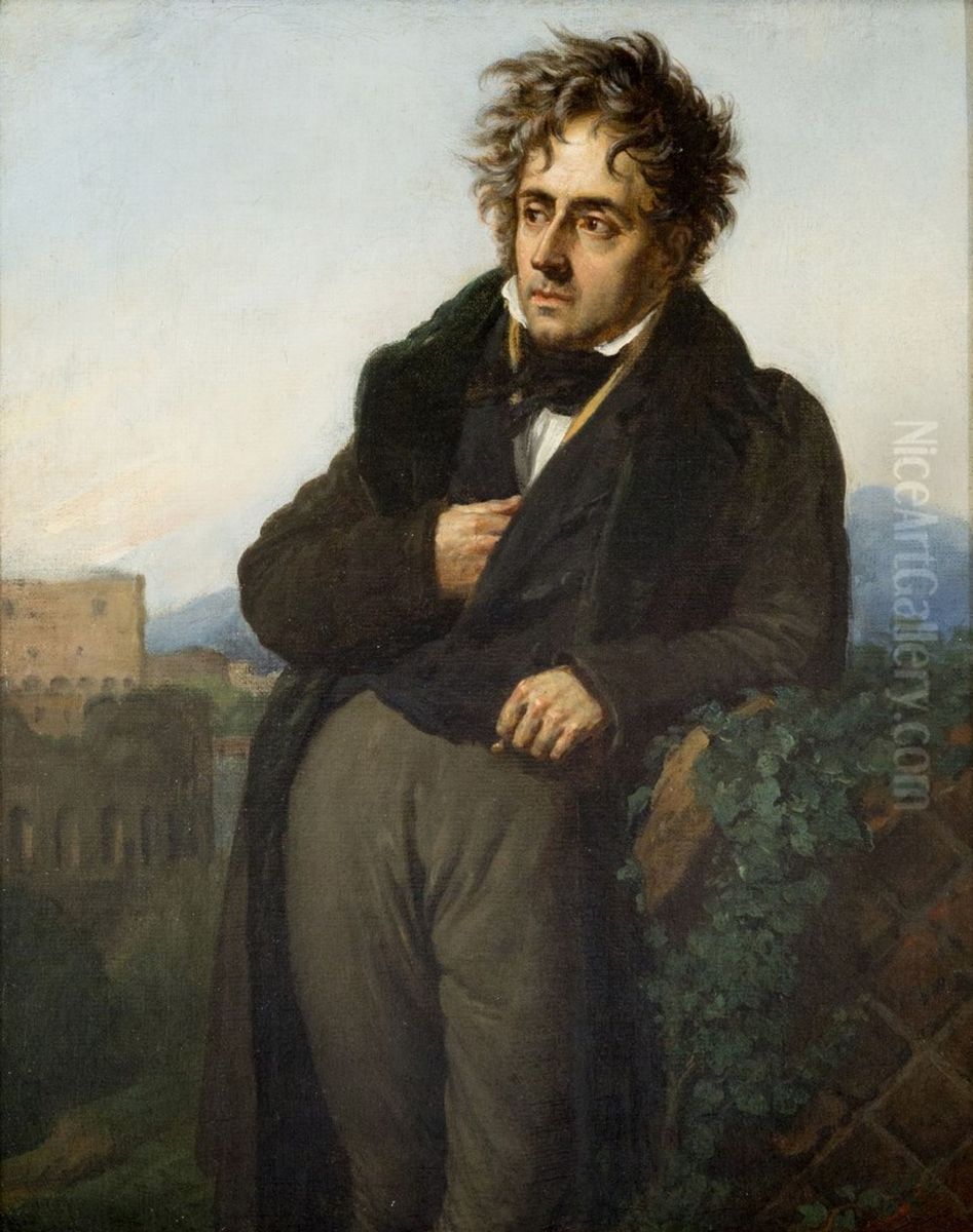 Portrait de Francois-Rene de Chateaubriand Oil Painting by Anne-Louis Girodet de Roucy-Triosson