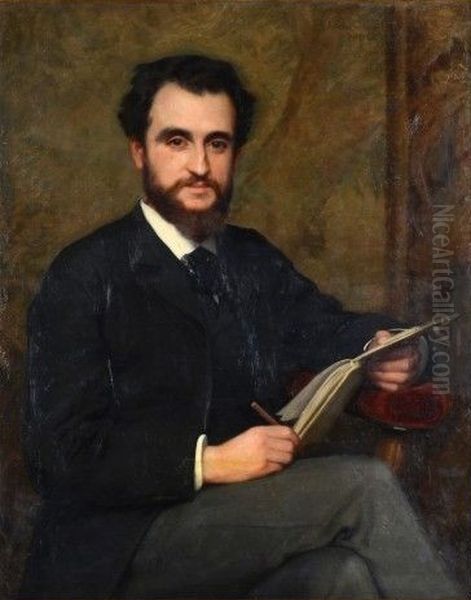 Portrait de M. L. V... Oil Painting by Felicie Schneider