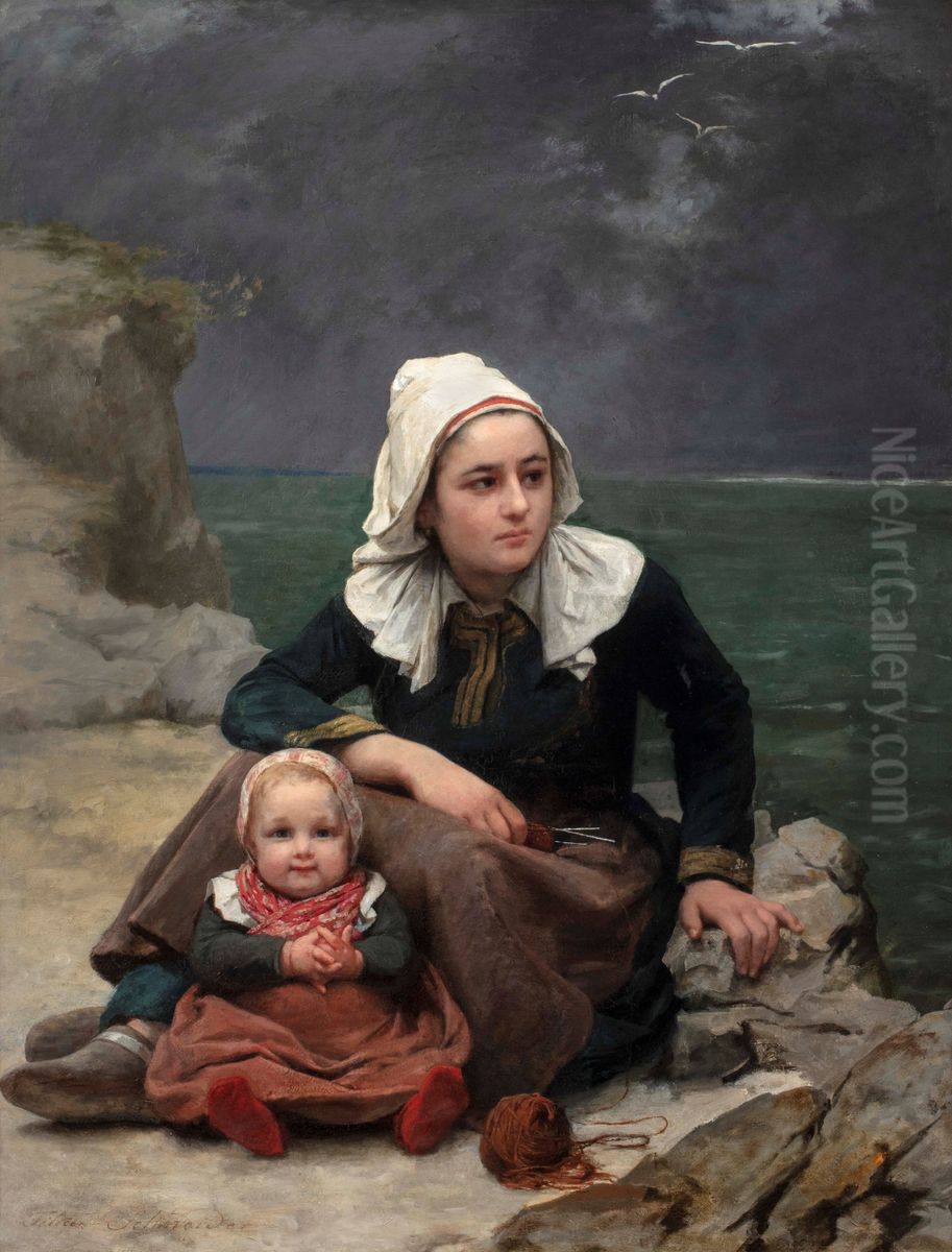 The Squall Oil Painting by Felicie Schneider