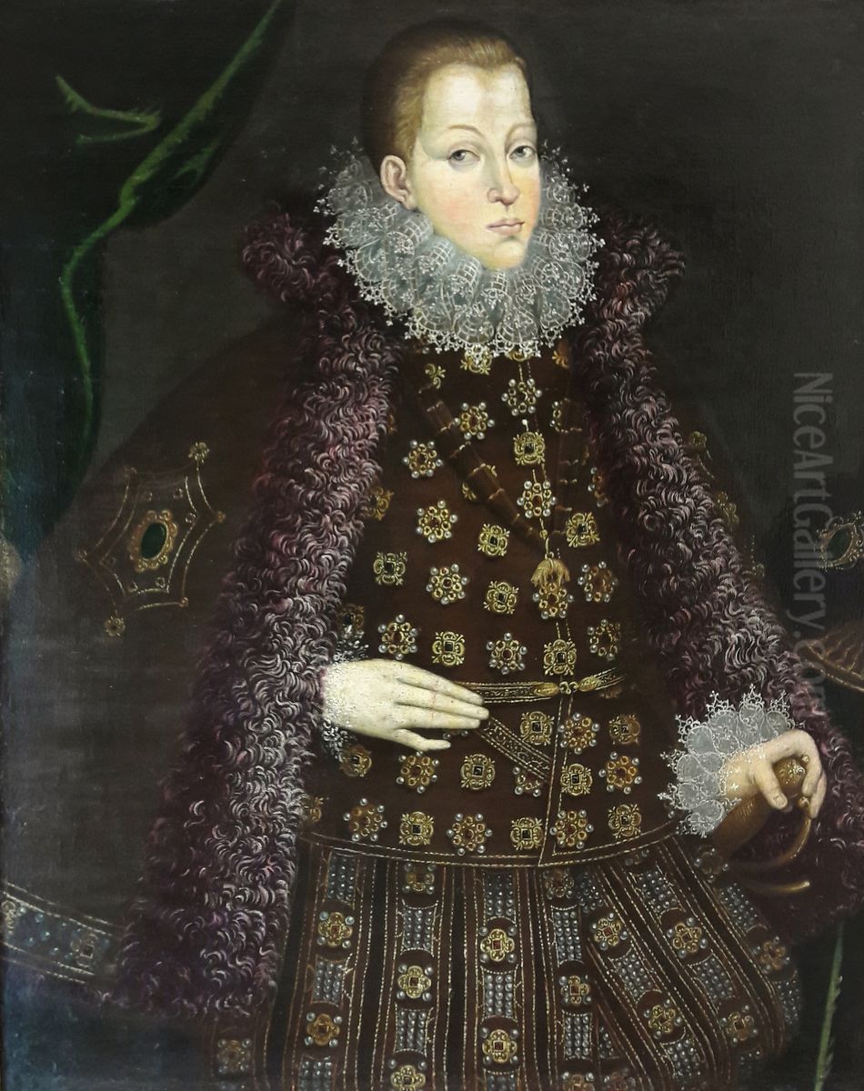 Portrait of Infant Philip of Spain. Oil Painting by Unidentified painter