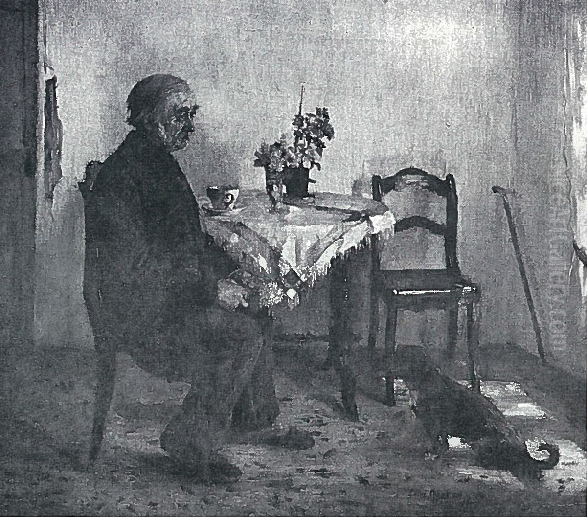 Alter Mann im Zimmer Oil Painting by Lovis (Franz Heinrich Louis) Corinth
