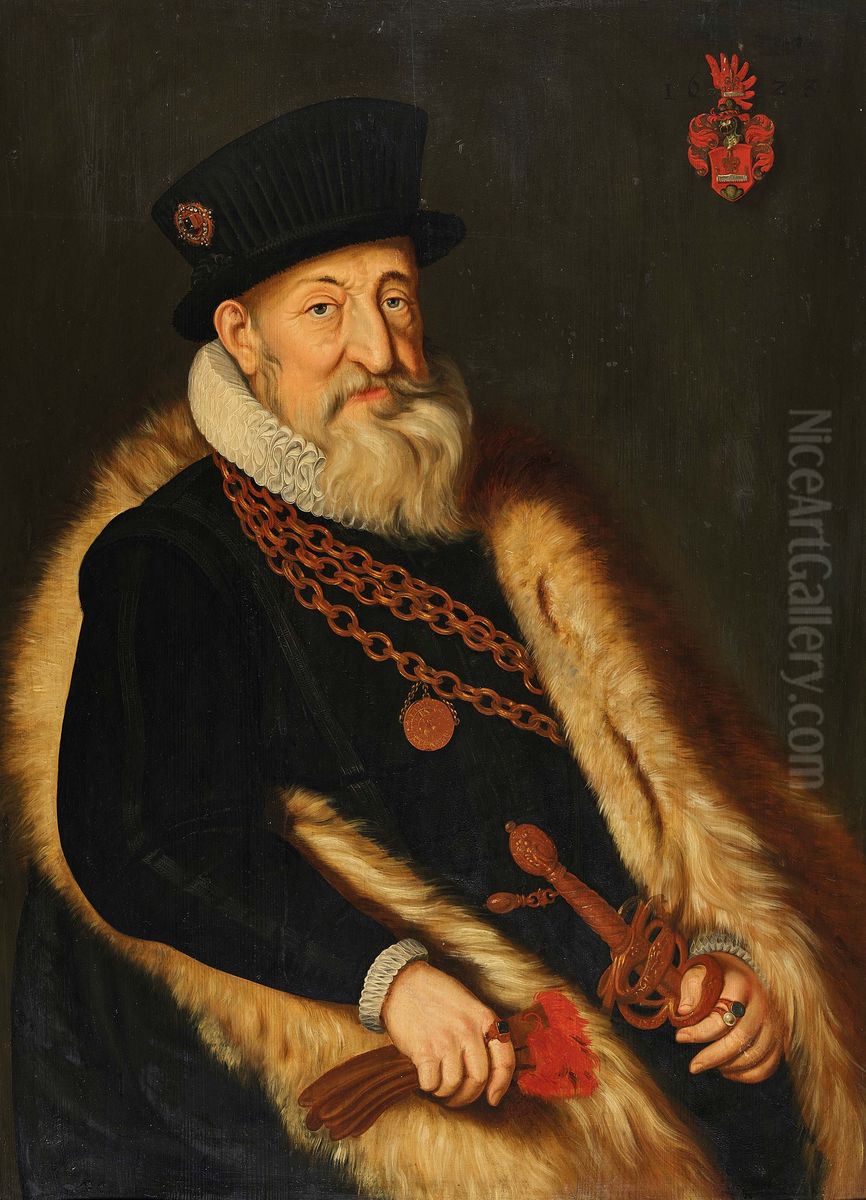 Portrait of Hans Rudolf Sager Oil Painting by Bartholomeaus Sarburgh