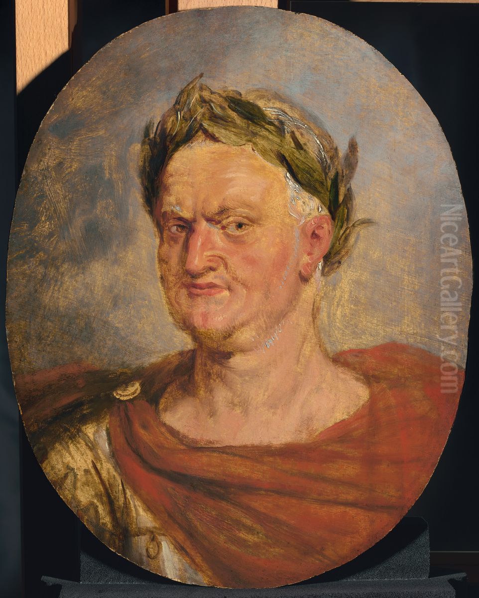 Portret van de Romeinse keizer Titus Flavius Vespasianus (9 - 79 na Chr. Oil Painting by (studio of) Rubens, Peter Paul