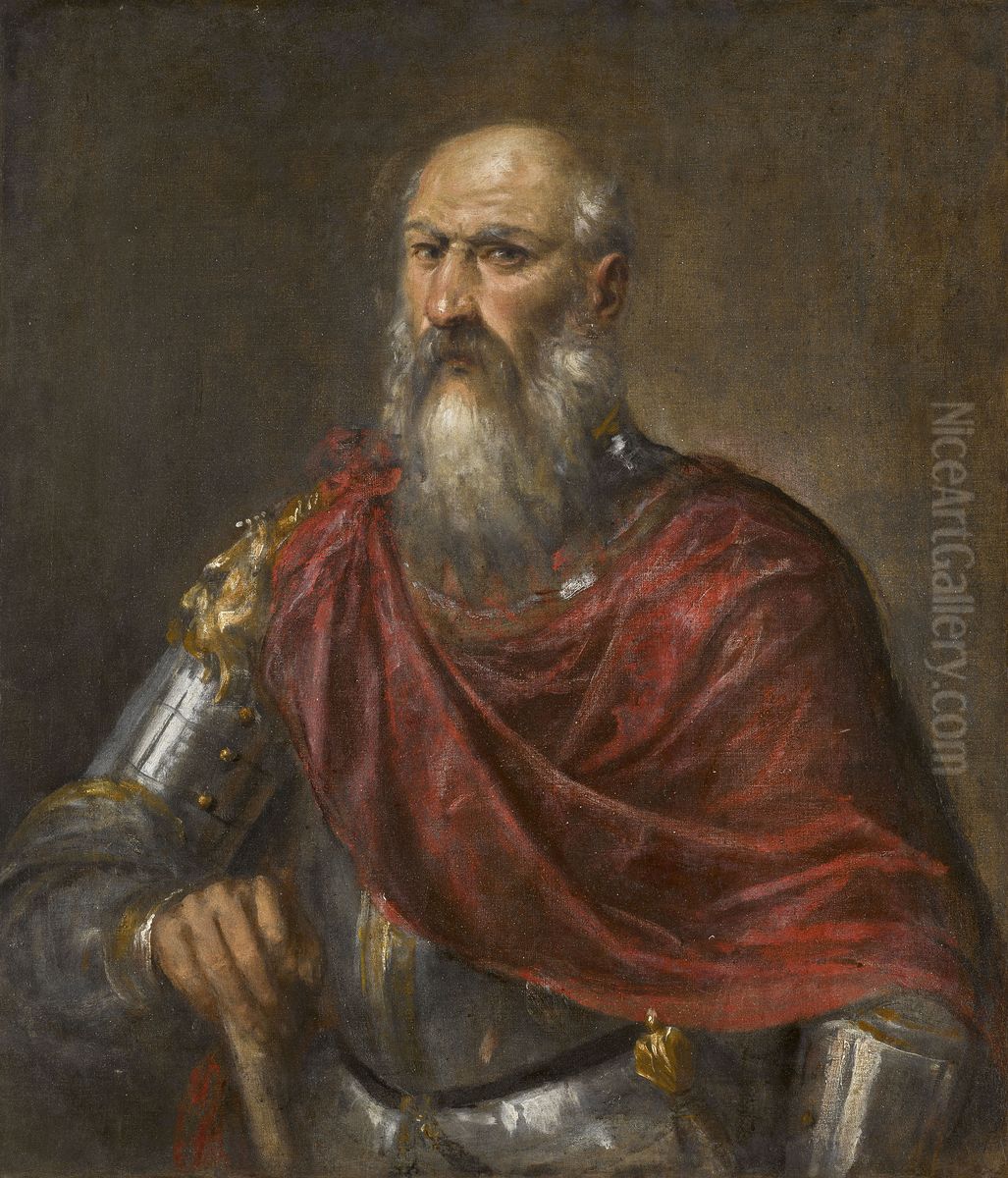 Portret van een Venetiaanse admiraal, vermoedelijk Francesco Duodo Oil Painting by Titian