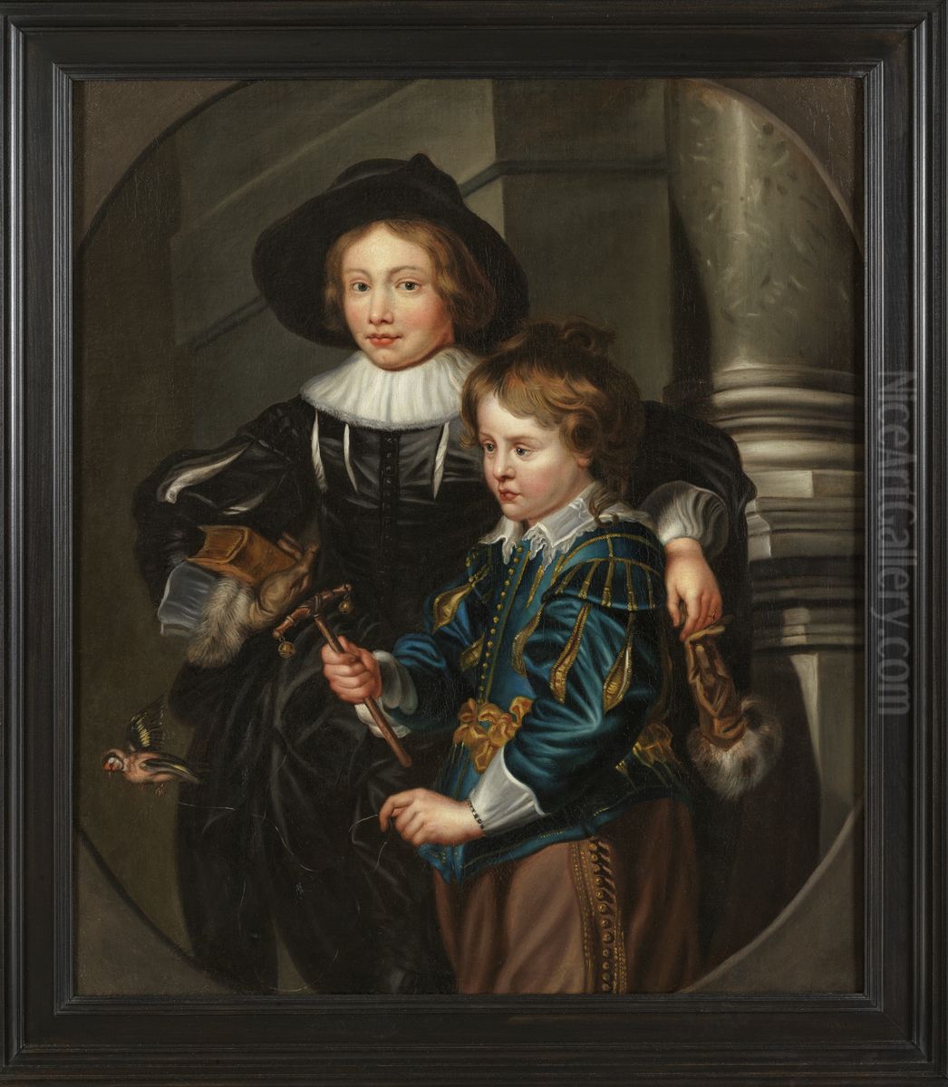 Albert en Nicolaas Rubens Oil Painting by Christian Wilhelm Ernst Dietrich