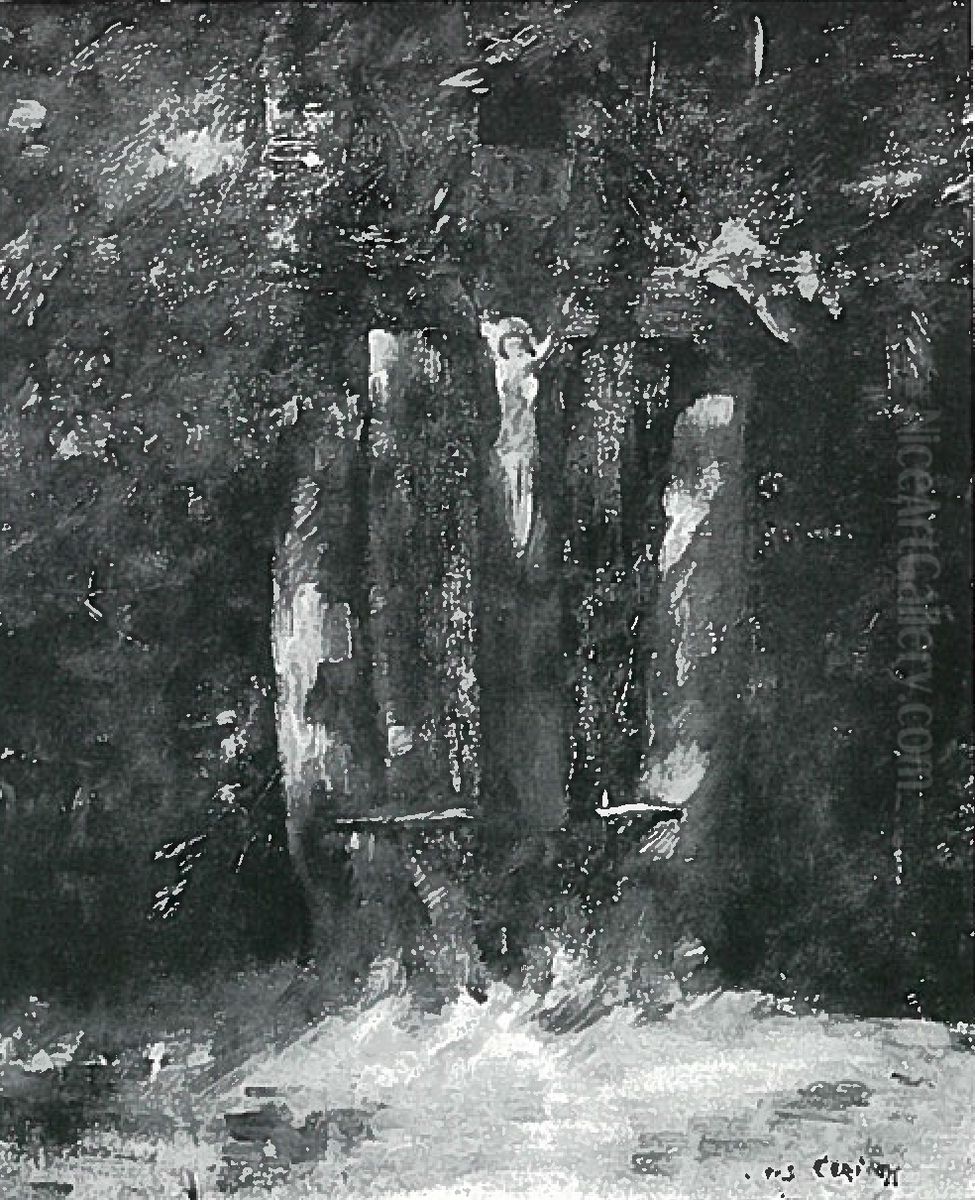 Kruzifix im Walde Oil Painting by Lovis (Franz Heinrich Louis) Corinth