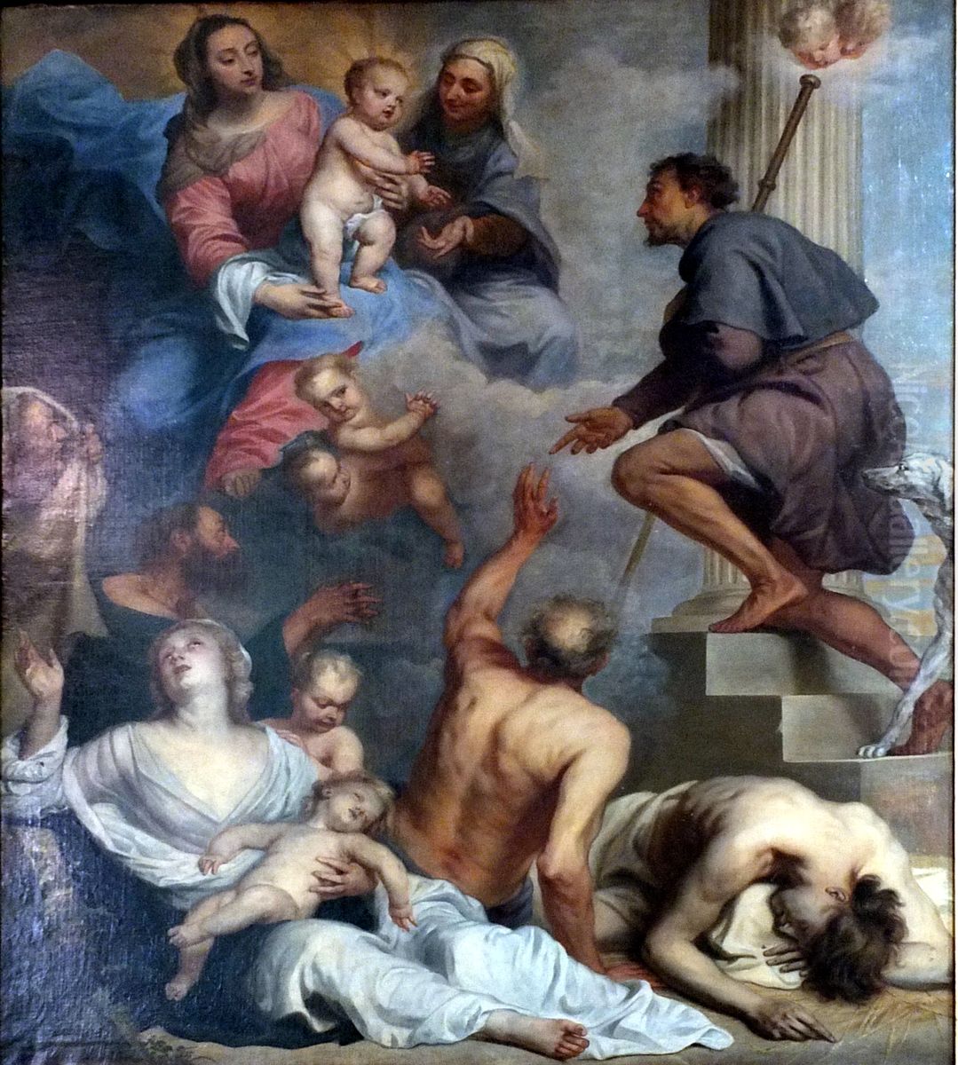 Saint Roch speaks in favour of the lepers Oil Painting by Gaspar De Crayer