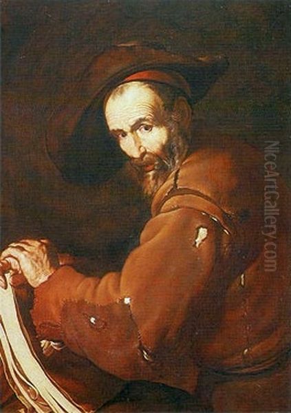 A Philosopher. Oil Painting by Jusepe de Ribera