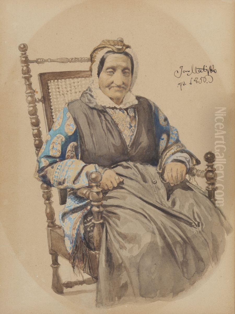 Jewess Oil Painting by Jan Matejko