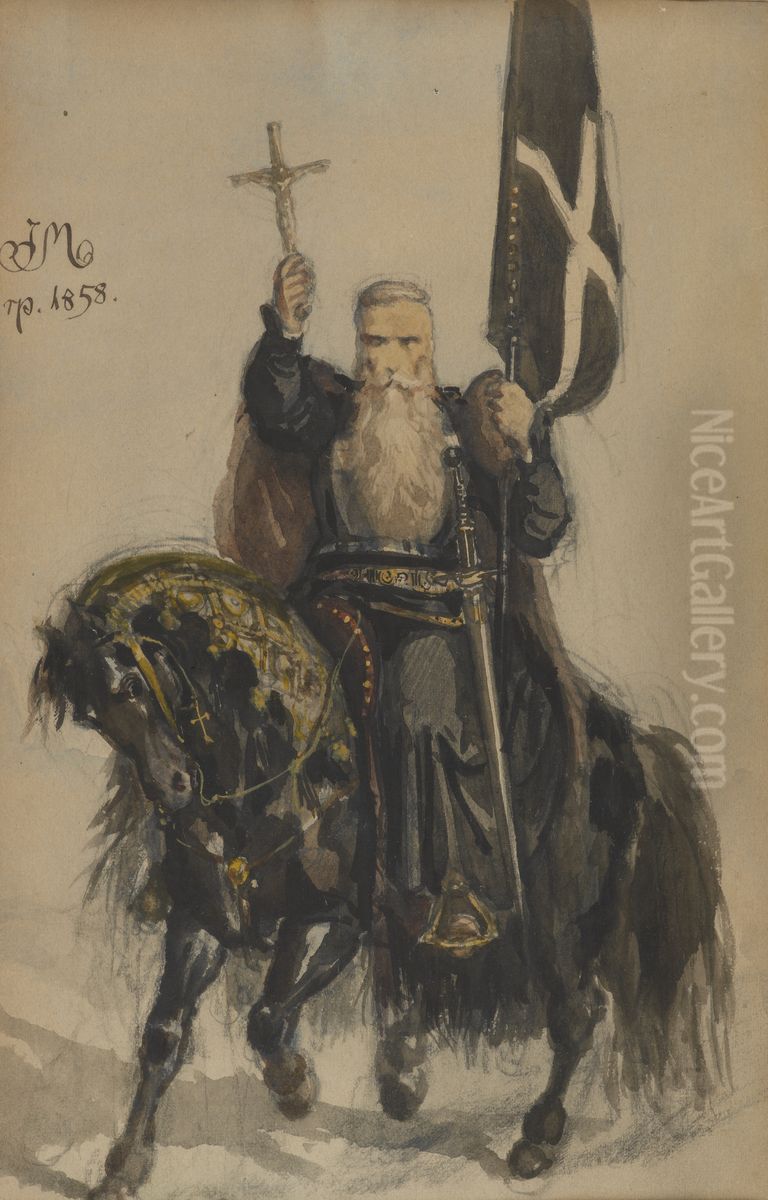 Piotr z Amiens - krzyzowiec Oil Painting by Jan Matejko