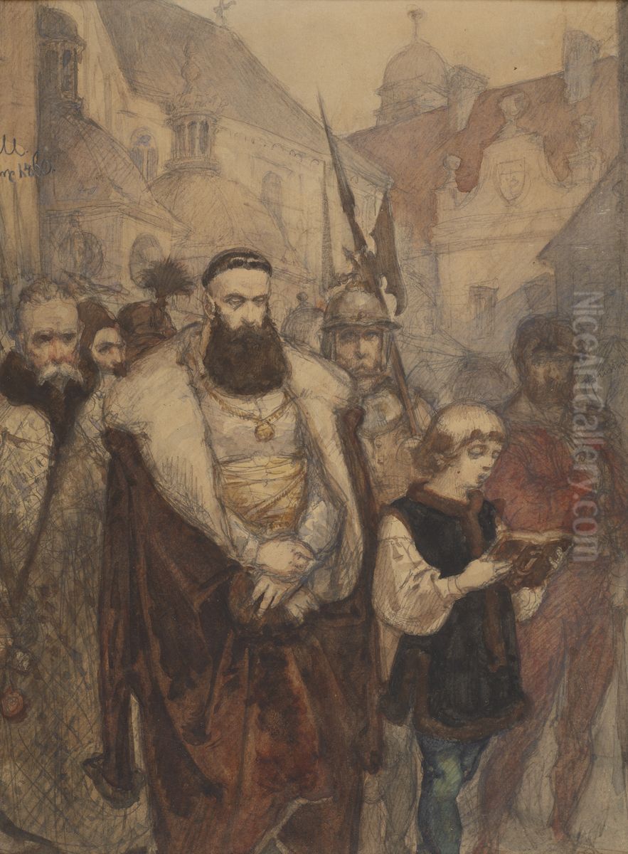 Samuel Zborowski Led to his Death Oil Painting by Jan Matejko