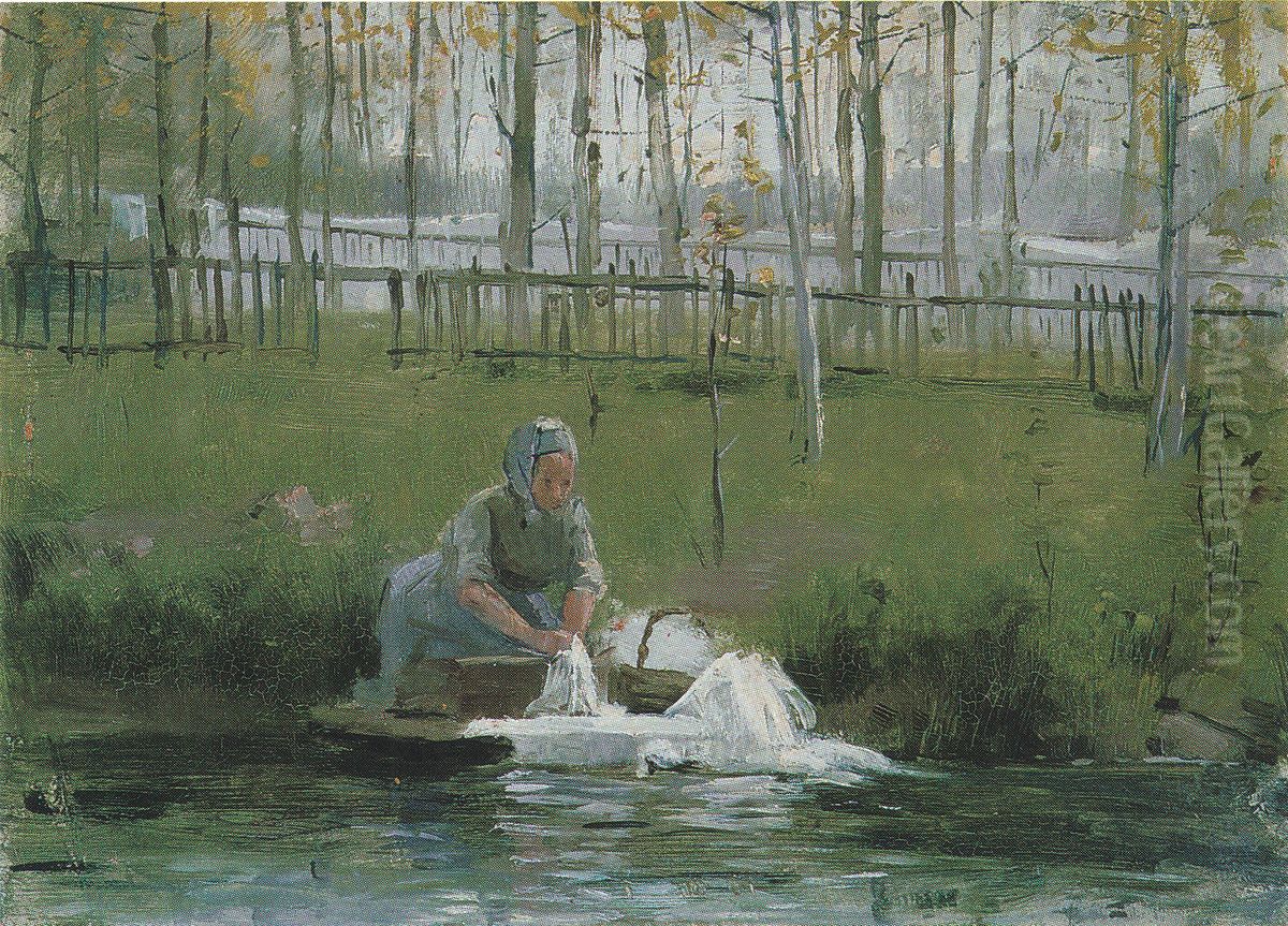 Pyykkiranta Oil Painting by Elin Danielson-Gambogi