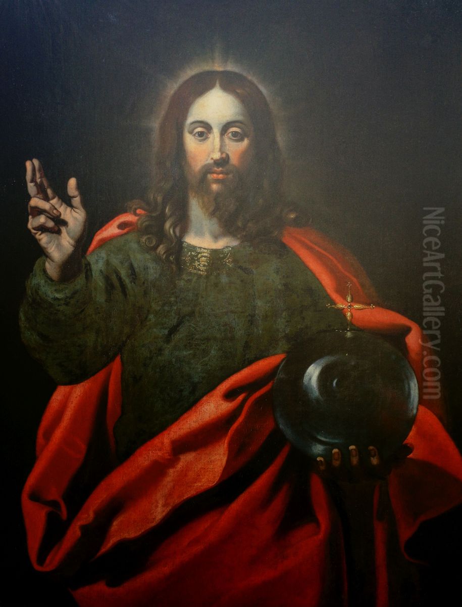 Salvator Mundi. Oil Painting by Gerard Seghers