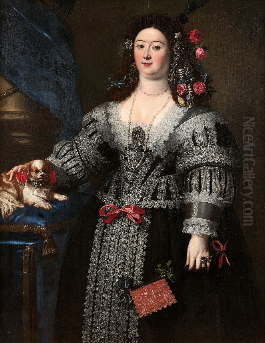 Portrait presume de Marie Farnese Oil Painting by Nicolas Regnier